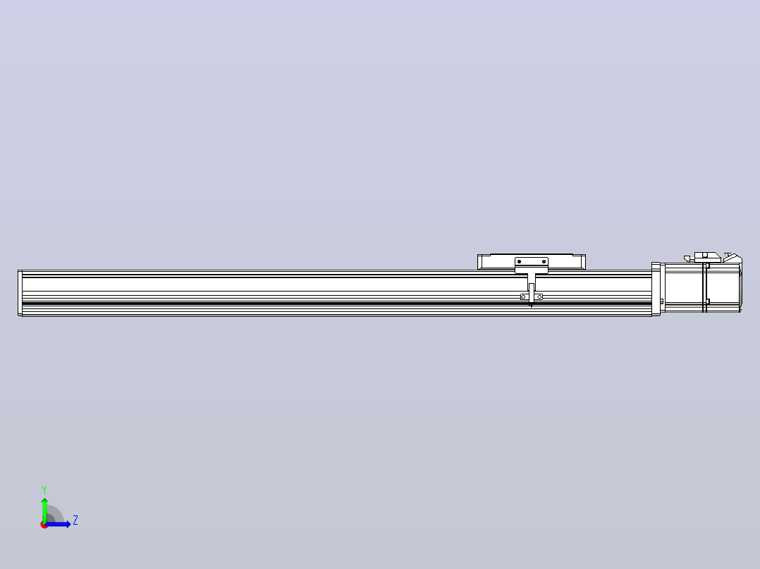 滚珠丝杠直线轴带导轨全封闭TPA-HCR-105D-1610C-L500-M-C-P40-N3左视图