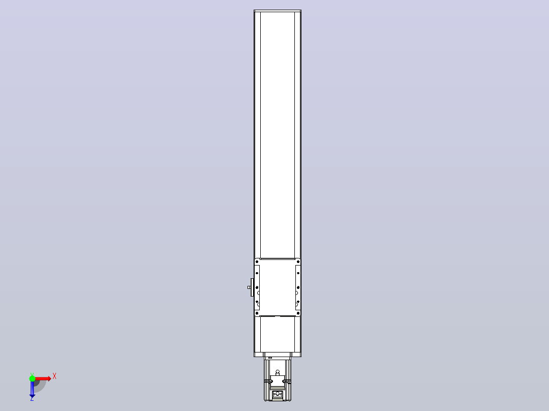 滚珠丝杠直线轴带导轨全封闭TPA-HCR-105D-1610C-L500-M-C-P40-N3俯视图