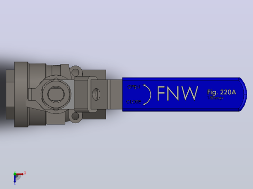 FNW-FNW220AD二片式内螺纹球阀俯视缩略图