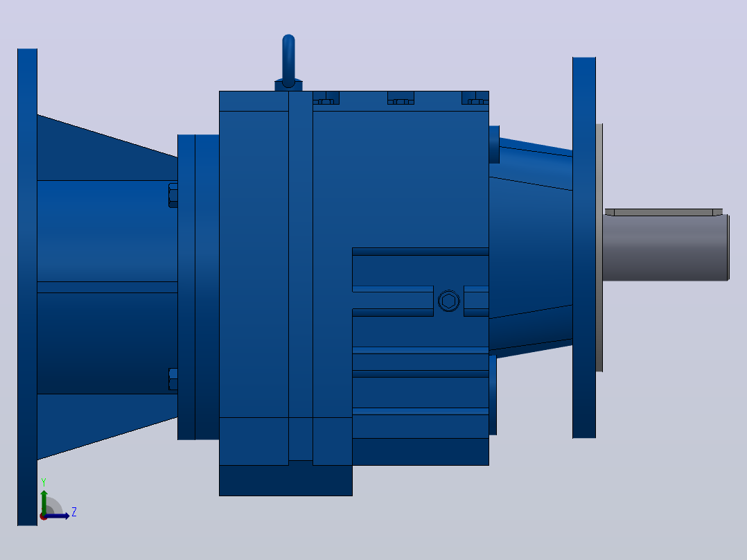 RF67ZP斜齿轮减速机RF67-4.29-M1-P112-Φ200左视图