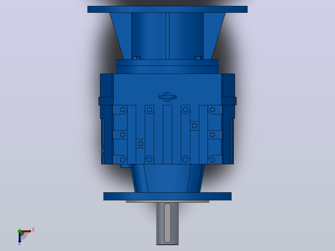 RF67ZP斜齿轮减速机RF67-4.29-M1-P112-Φ200俯视图