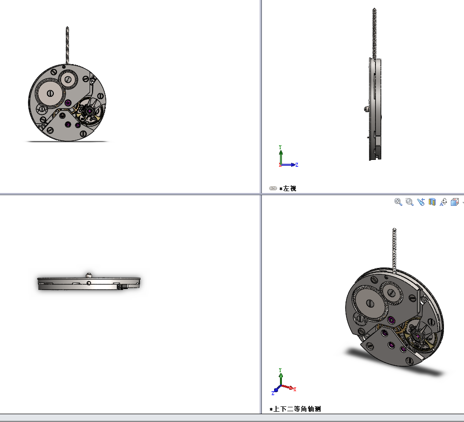 机械手表内部结构构造 3D模型