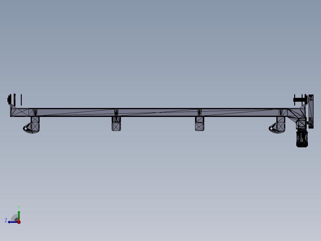 原木圆整机右视图