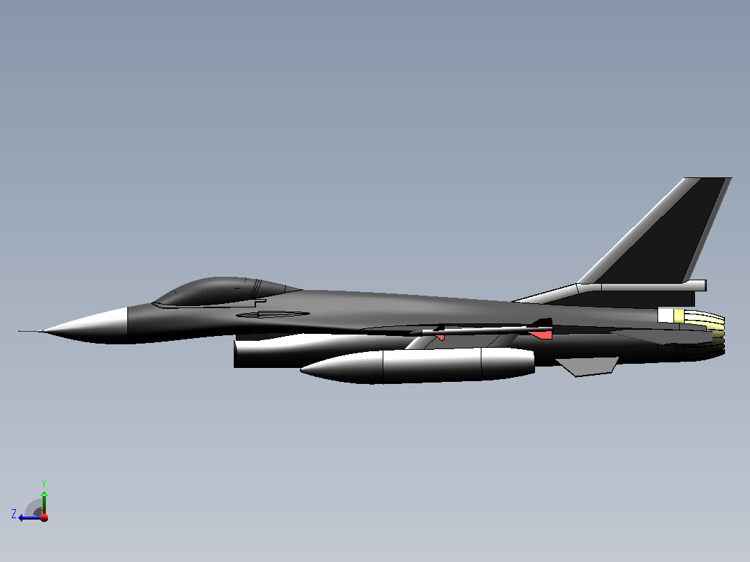 F 16 型号右视图