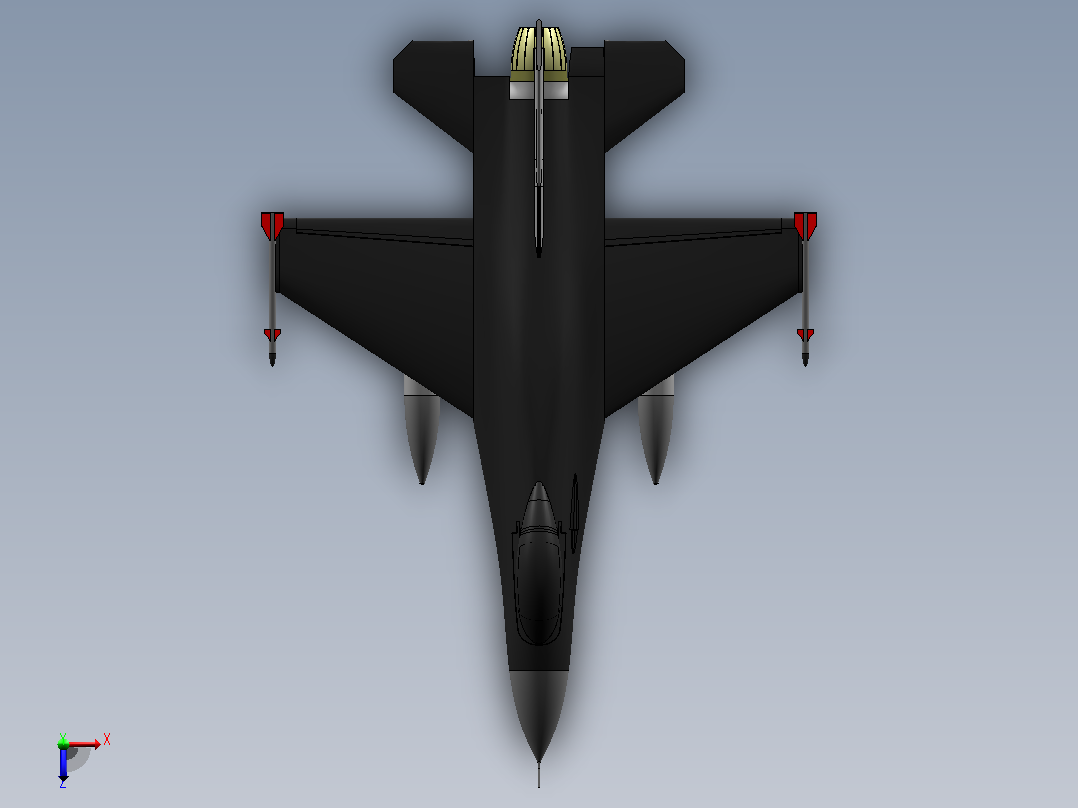 F 16 型号俯视图