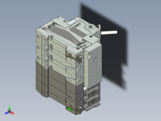 NB5LE-63FB 3P剩余电流动作断路器三维模型202409