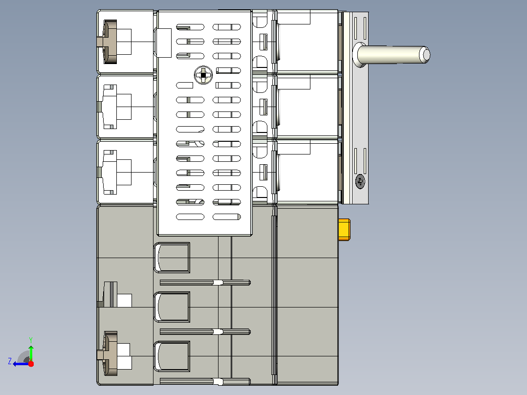 NB5LE-63FB 3P剩余电流动作断路器三维模型202409右视图
