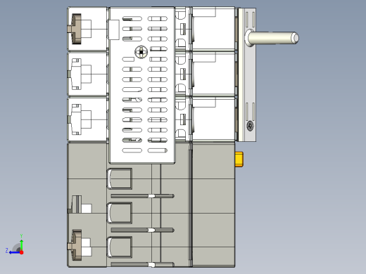 NB5LE-63FB 3P剩余电流动作断路器三维模型202409右视缩略图