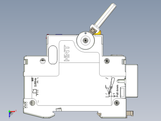 NB5LE-63FB 3P剩余电流动作断路器三维模型202409俯视缩略图