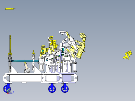 汽车侧围B柱焊装夹具左视缩略图