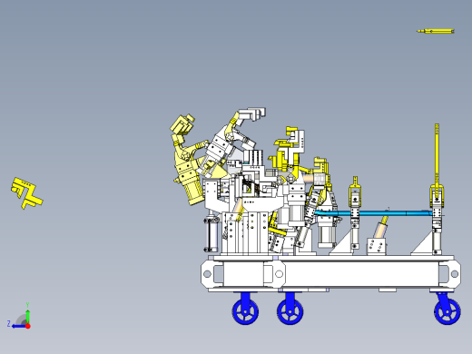 汽车侧围B柱焊装夹具右视缩略图