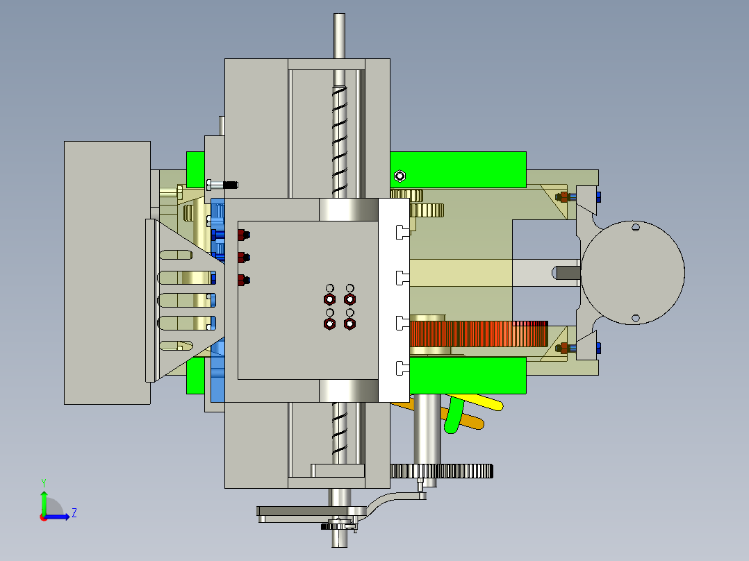 牛头刨床执行机构及部件设计（cad+pro+说明书）左视图