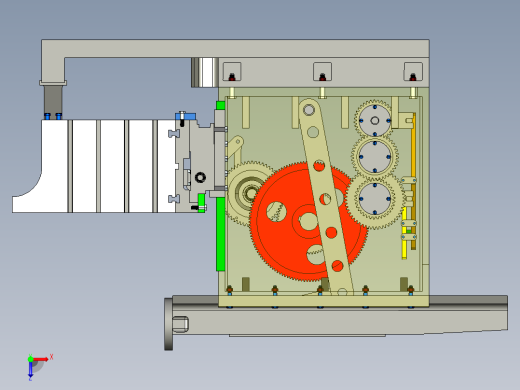 牛头刨床执行机构及部件设计（cad+pro+说明书）俯视缩略图