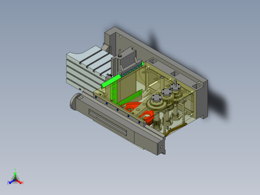 牛头刨床执行机构及部件设计（cad+pro+说明书）正等轴测缩略图