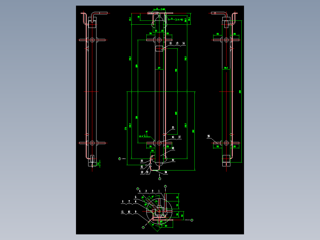小型低温液化系统换热器图纸cad图CAD设计图
