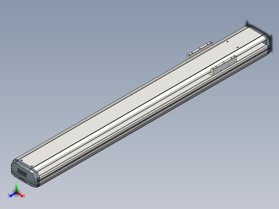 Toyo东佑达直线模组-ETH17-1100-M-煞車-組合正等轴测图