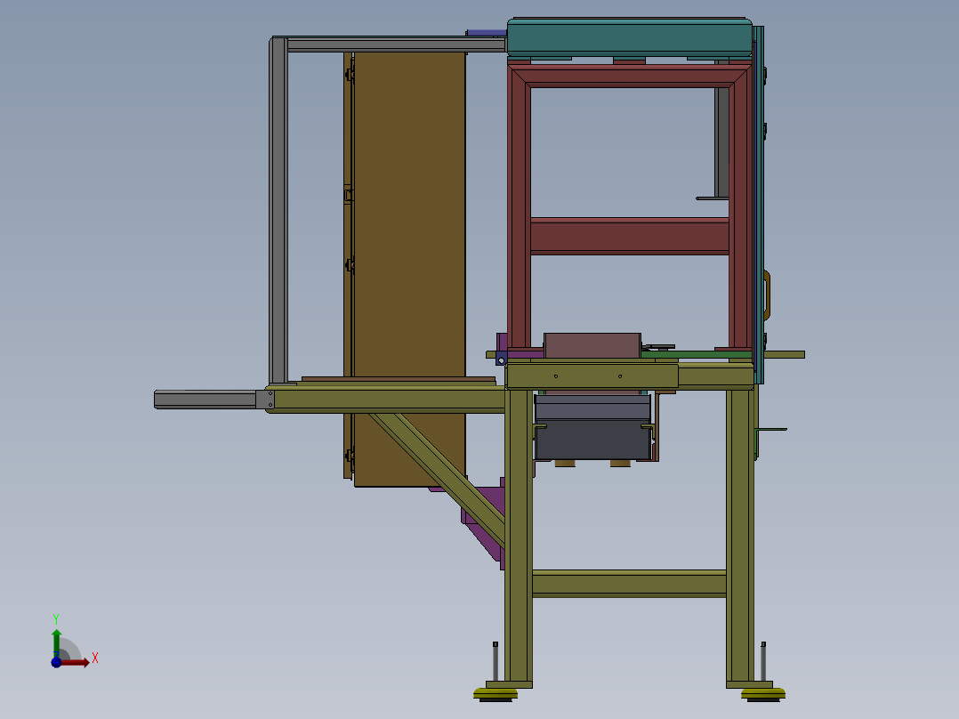159自动化生产线机架(1)前视图