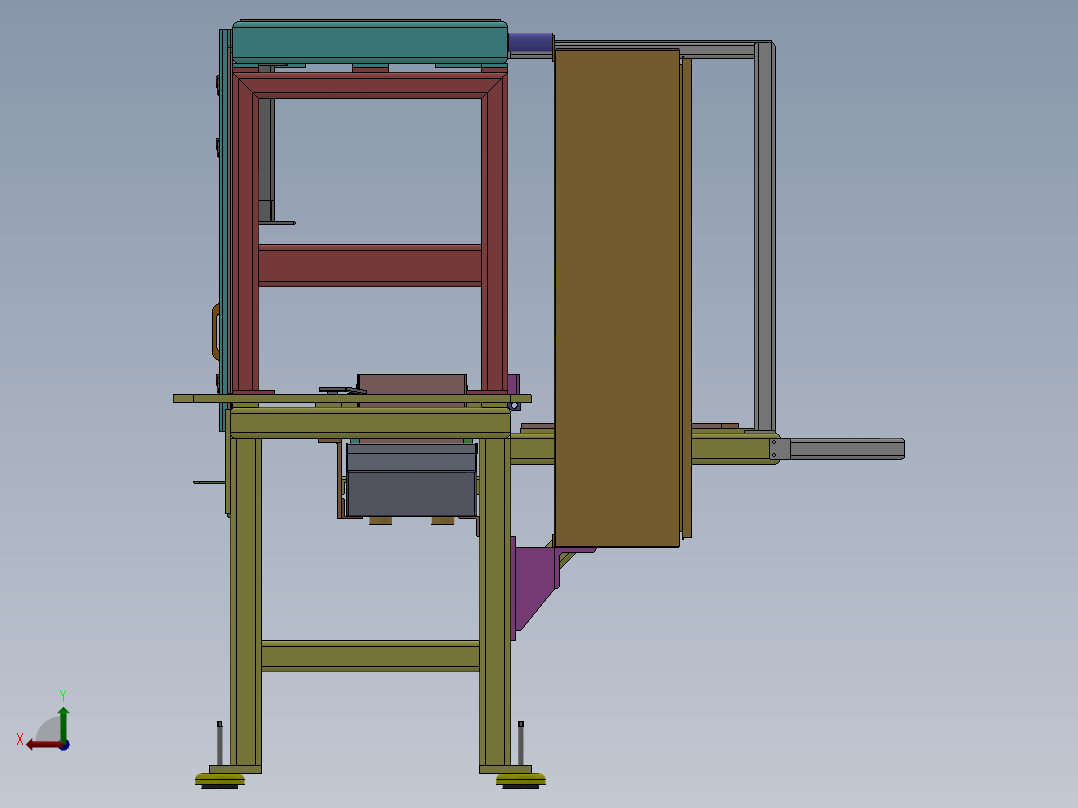 159自动化生产线机架(1)后视图
