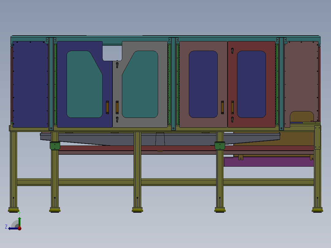 159自动化生产线机架(1)右视图