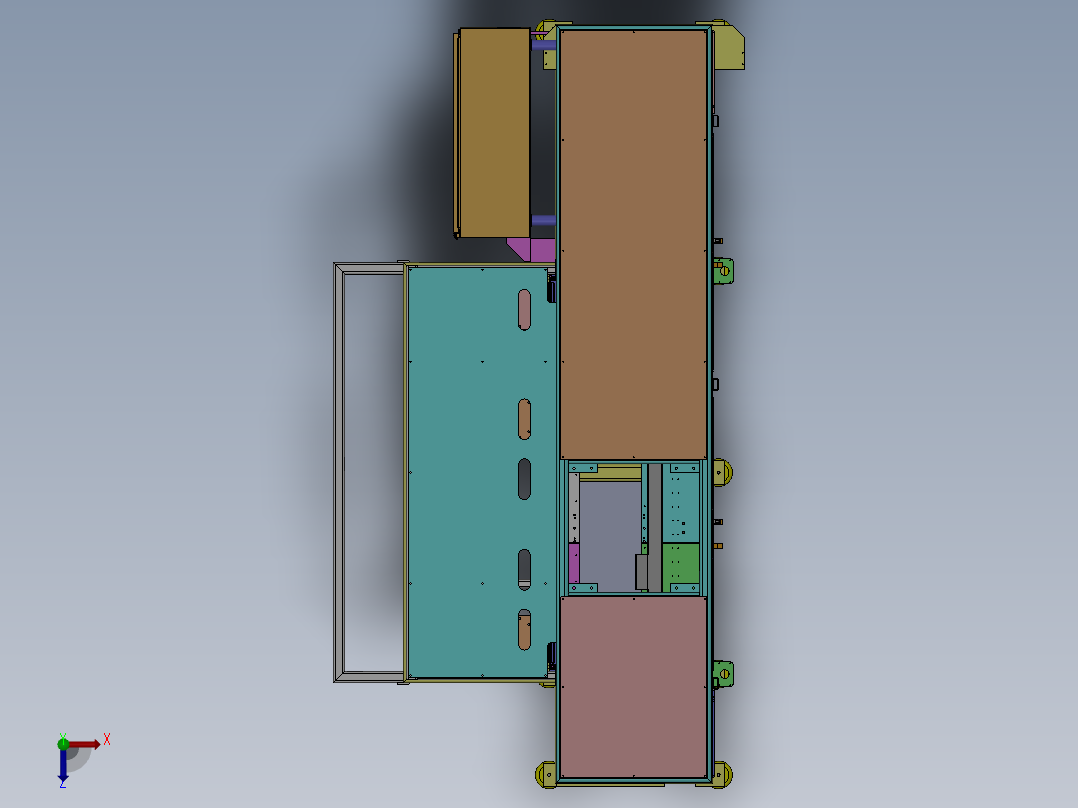 159自动化生产线机架(1)俯视图