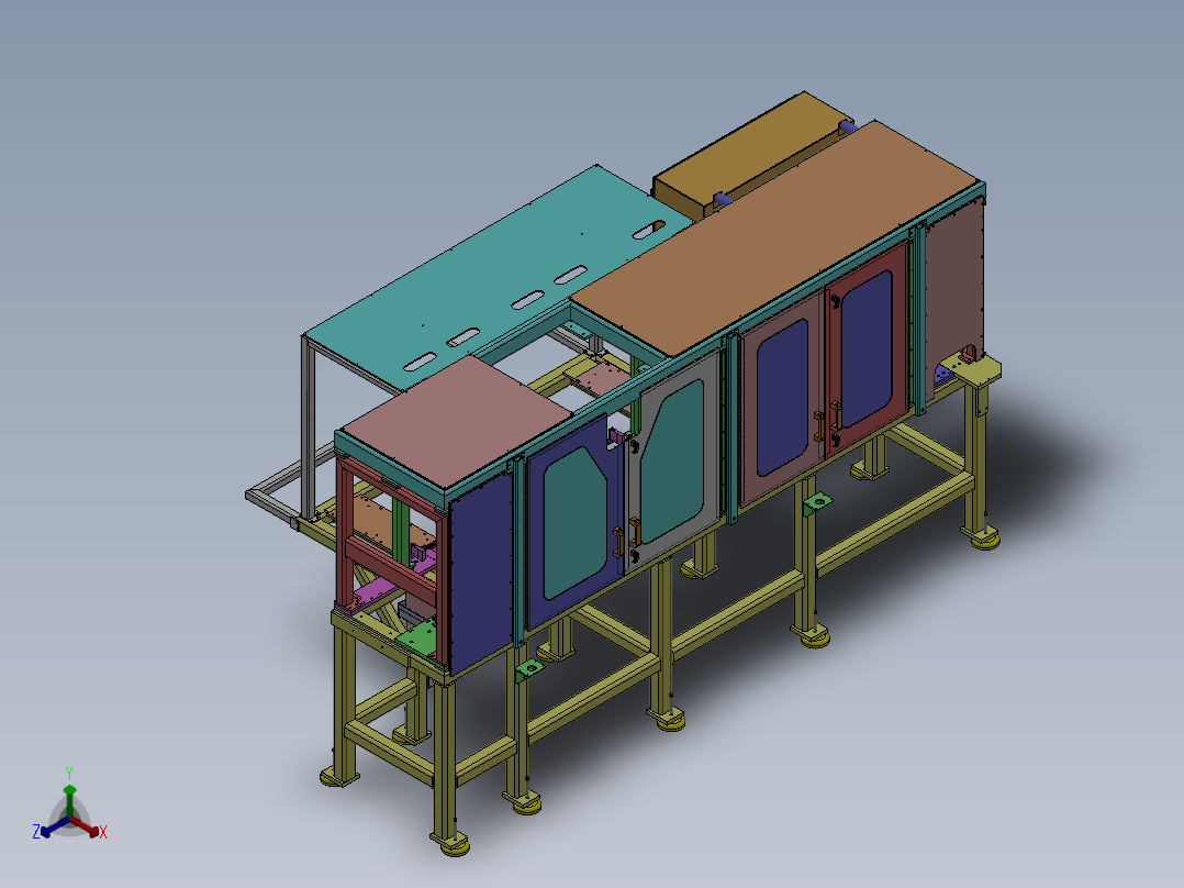 159自动化生产线机架(1)正等轴测图