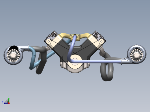 V6 Model双涡轮增压6缸发动机右视缩略图