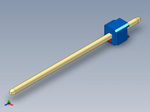 彩色公头100mil（2.54mm）系列-DS1021_blue_1x01p_100mil_Type19_rev1.0正等轴测缩略图