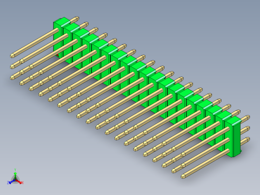 彩色公头100mil（2.54mm）系列-DS1021_green_3x19p_100mil_Type5_rev1.0