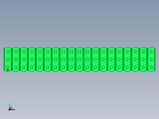 彩色公头100mil（2.54mm）系列-DS1021_green_3x19p_100mil_Type5_rev1.0前视缩略图
