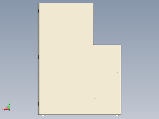 L 形电气外壳，带门，控制箱组件已组装-stp 三维 图纸后视缩略图