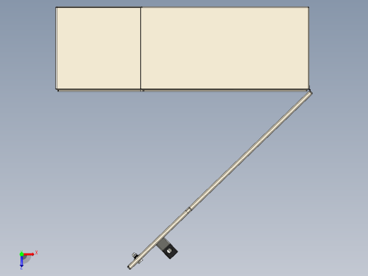 L 形电气外壳，带门，控制箱组件已组装-stp 三维 图纸俯视缩略图