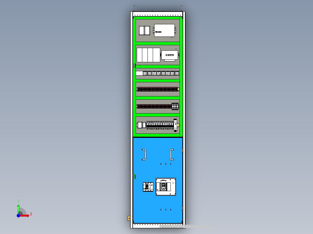 通讯汇流配电一体柜-储能配电设备前视图