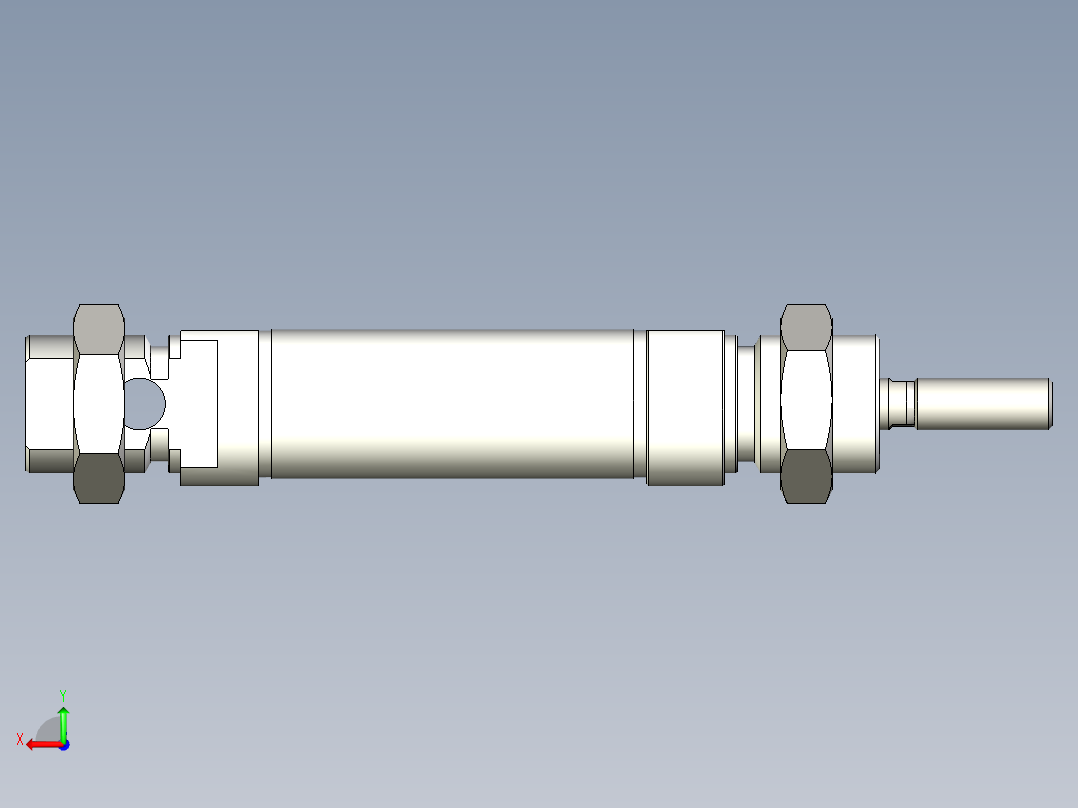Ø16气缸行程后视图
