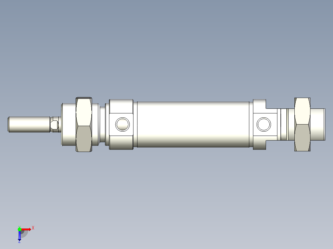 Ø16气缸行程俯视图