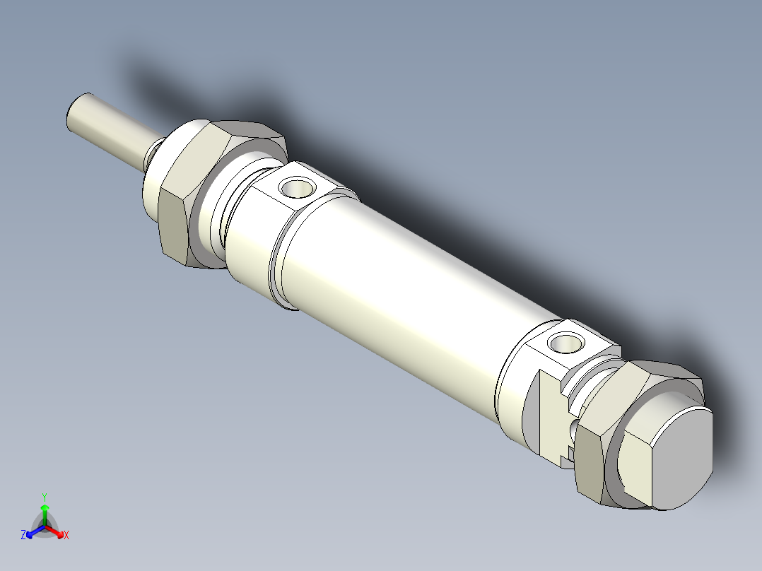 Ø16气缸行程正等轴测图