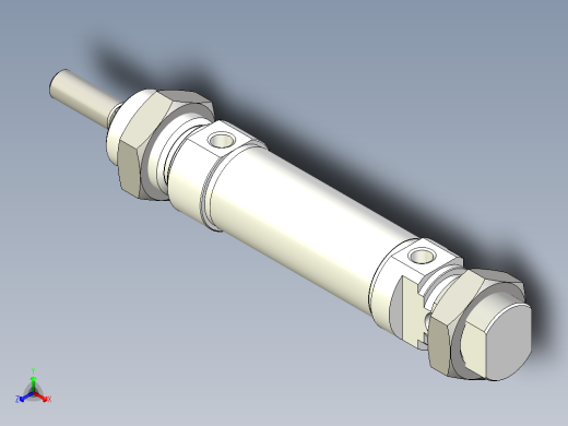 Ø16气缸行程正等轴测缩略图
