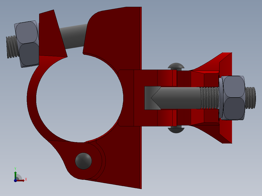 钢管脚手架搭设专用十字扣件9前视图