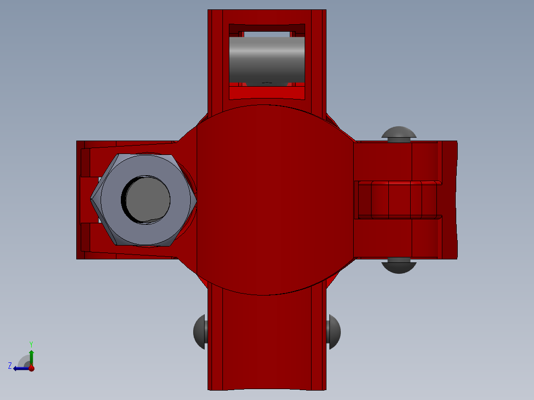钢管脚手架搭设专用十字扣件9右视图