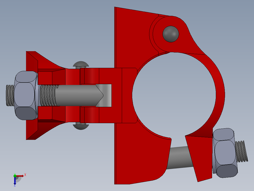 钢管脚手架搭设专用十字扣件9俯视图