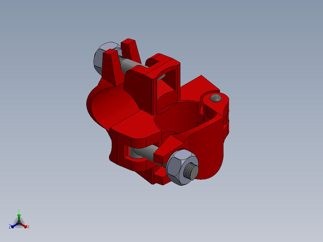 钢管脚手架搭设专用十字扣件9正等轴测图