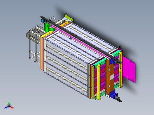 电梯轿厢结构3D图纸