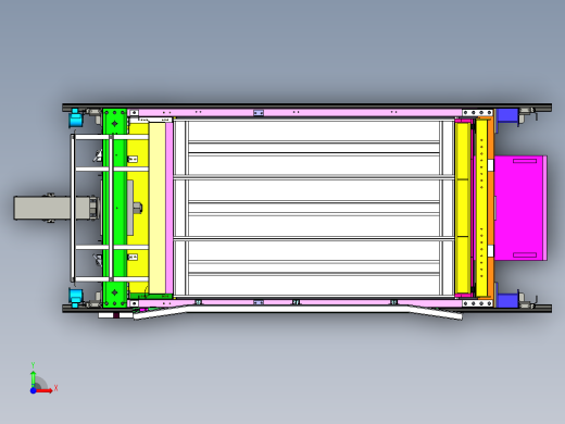 电梯轿厢结构3D图纸前视缩略图