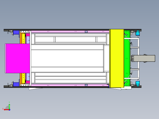 电梯轿厢结构3D图纸后视缩略图