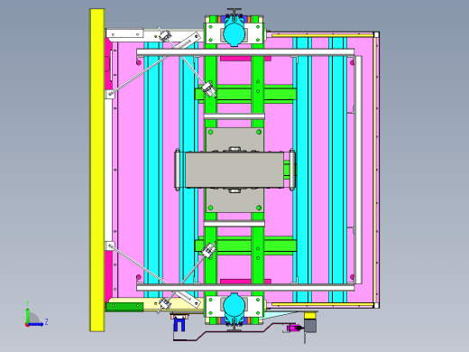 电梯轿厢结构3D图纸左视缩略图