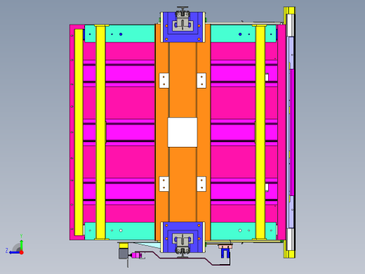 电梯轿厢结构3D图纸右视缩略图
