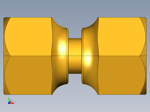 扩口式工业通用硬管接头Swivel Nut Valve Connector 14FSV-6前视缩略图