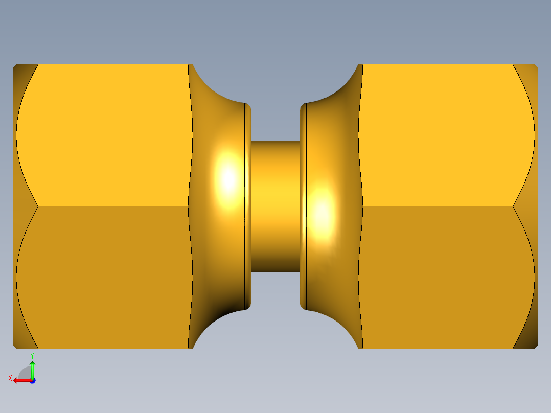 扩口式工业通用硬管接头Swivel Nut Valve Connector 14FSV-6后视图
