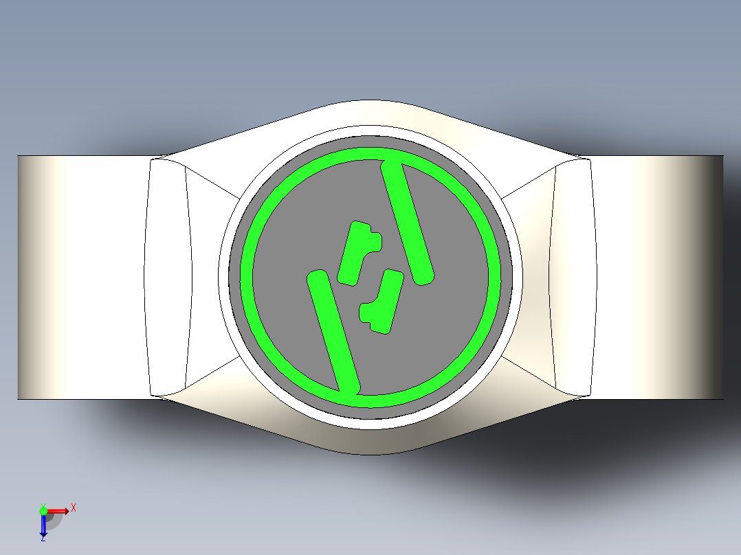 圆形手环俯视图