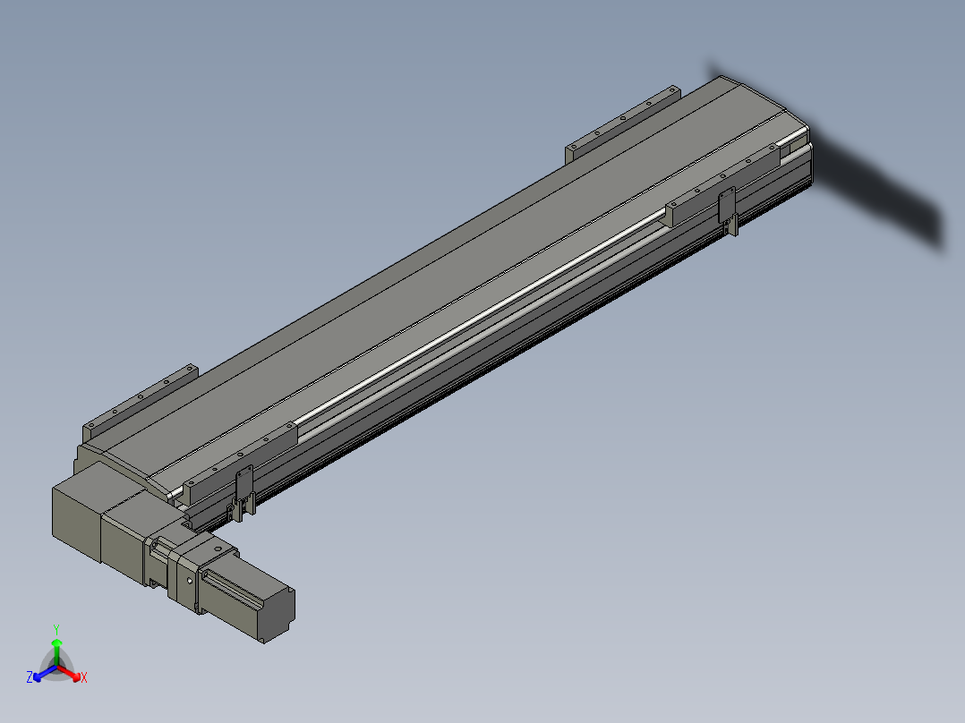 直线模组LHB21-L40-S1000-L(B)设计图纸主视图