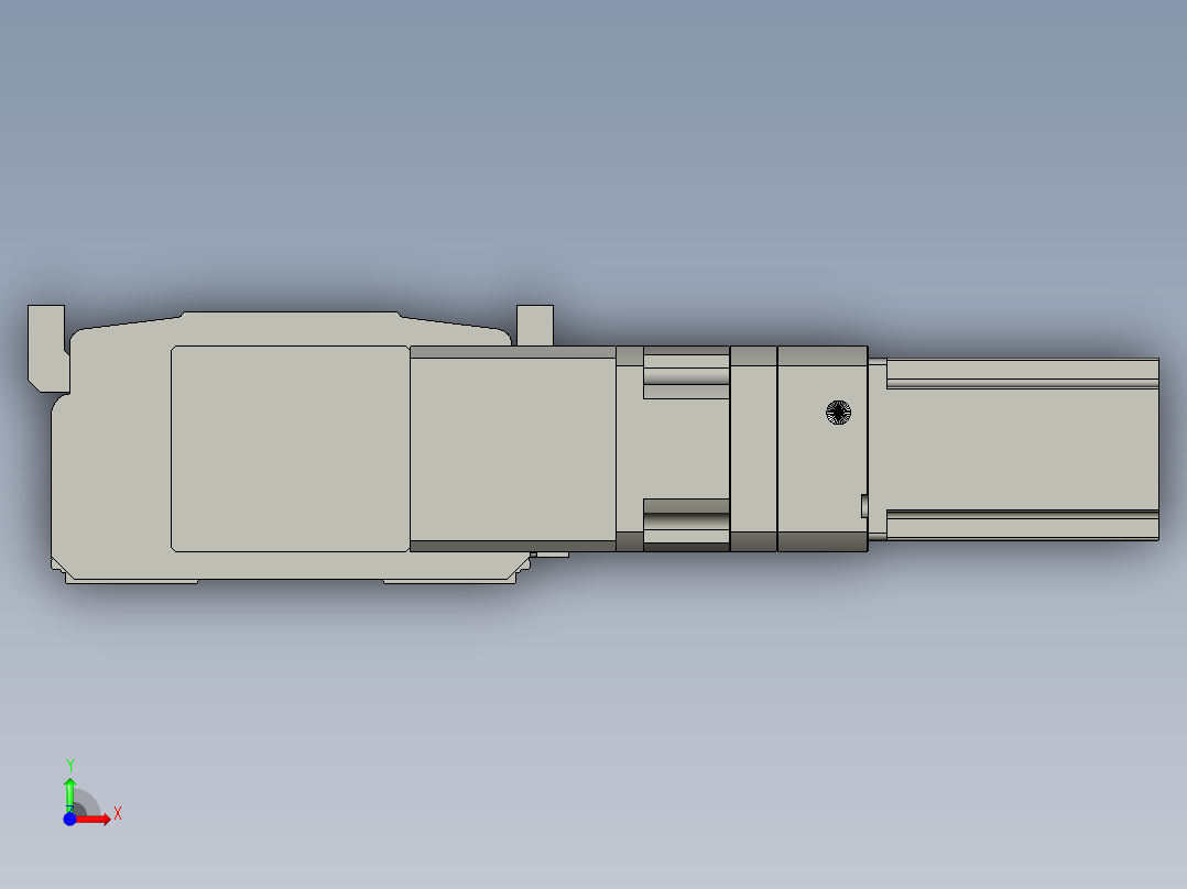 直线模组LHB21-L40-S1000-L(B)设计图纸前视图